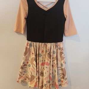 Dot Dot Smile Black and Tan Kids Dress